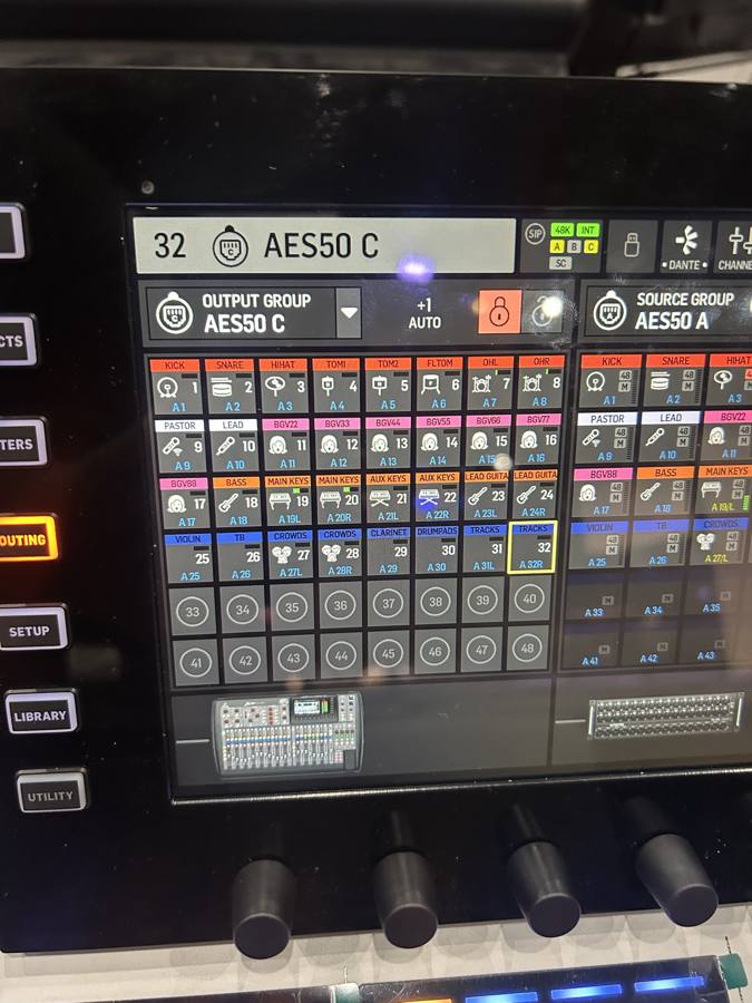 AES50 & Dante routing